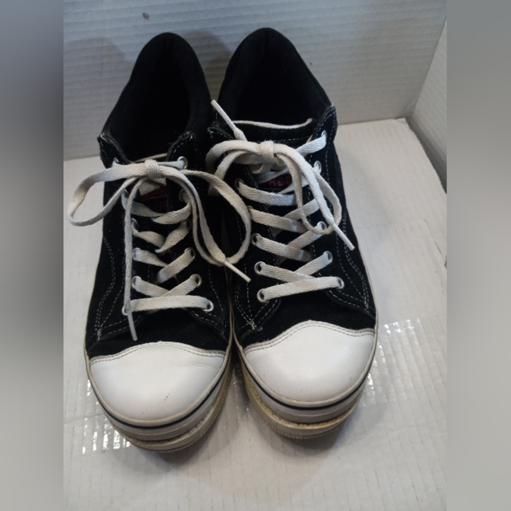 Skechers Vintage Canvas Roadies True Roots Platform Chunky Heel Sneakers Y2K